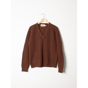 Vintage Trail West Rusty Brown Wool Sweater – Size M